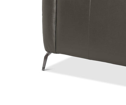 Canapé sectionnel inclinable électrique en cuir Vetali à droite