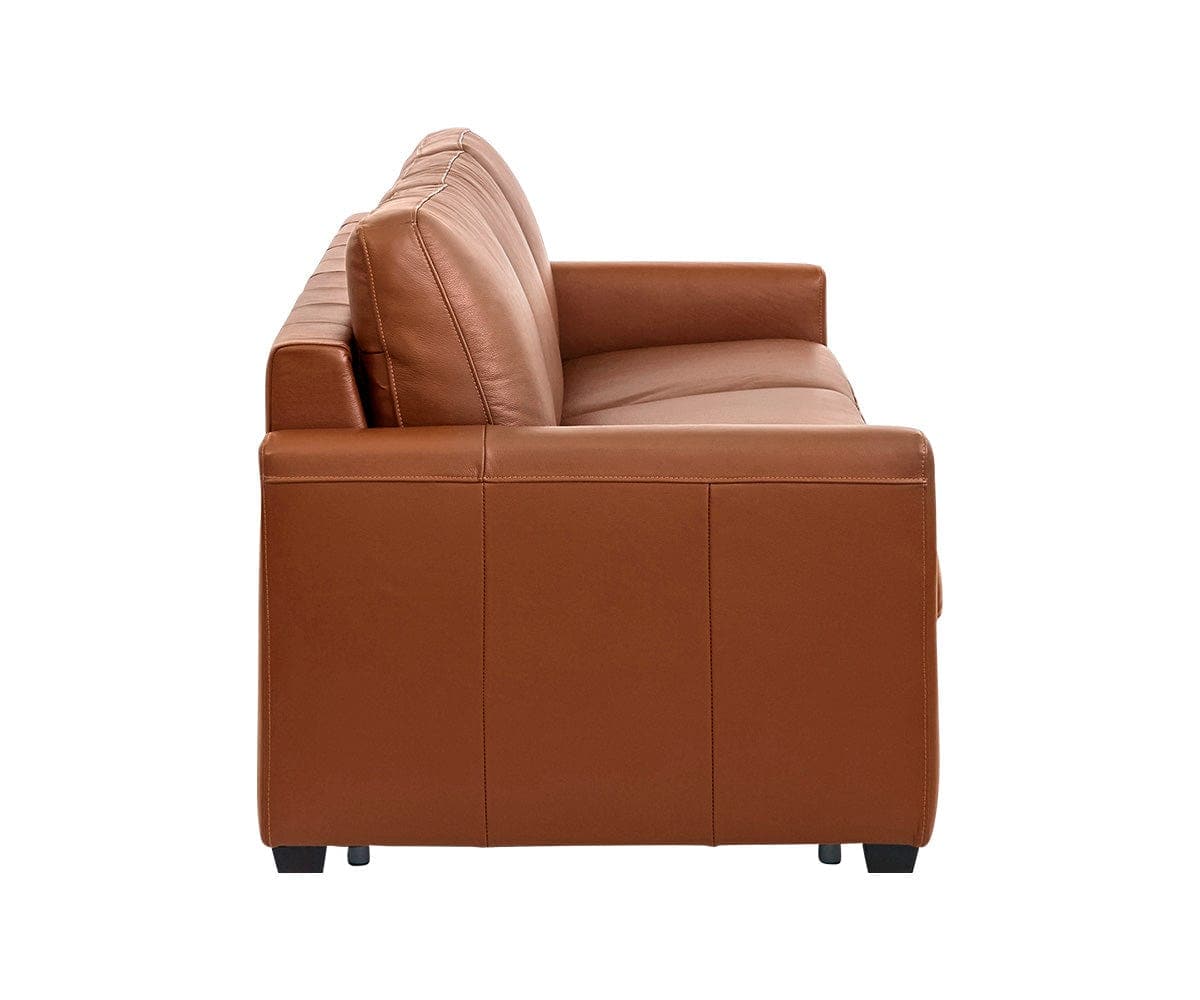 Canapé-lit queen-size en cuir Jonas