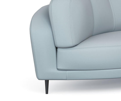 Canapé sectionnel incurvé en cuir Giovanna