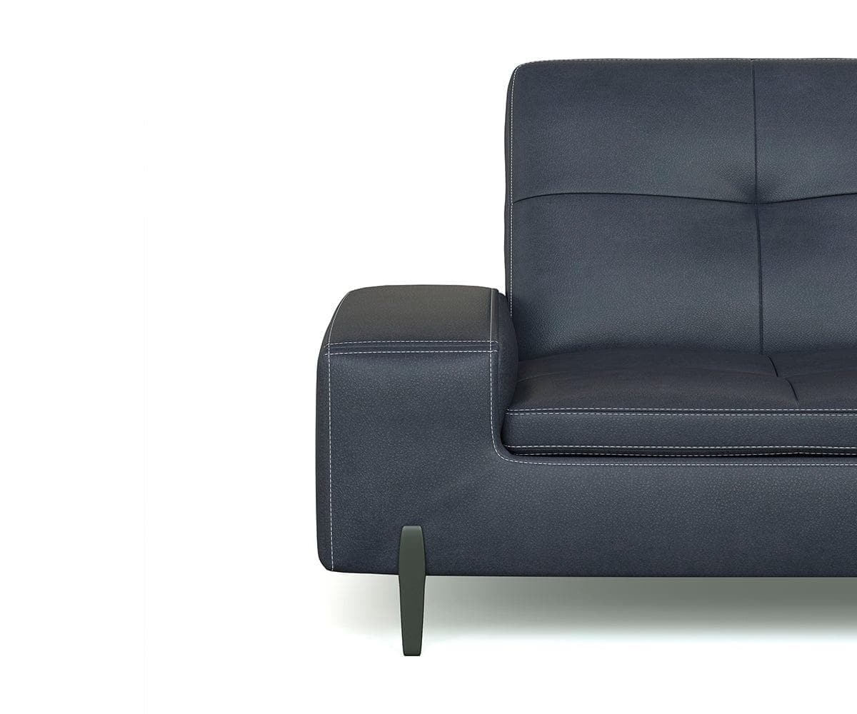 Canapé sectionnel droit en cuir Santina