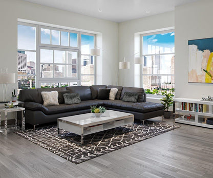 Canapé sectionnel droit en cuir Bellini