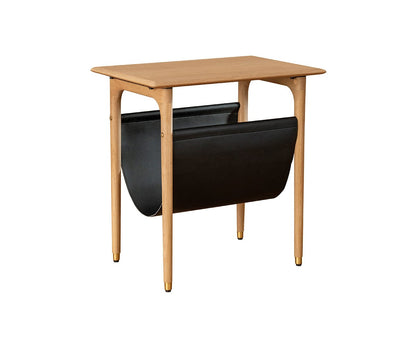 Table d'appoint Hendrick avec étagère suspendue II - Chêne blanc