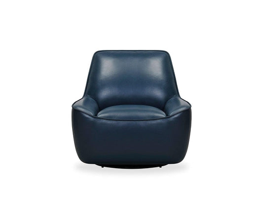 Chaise pivotante en cuir Rost