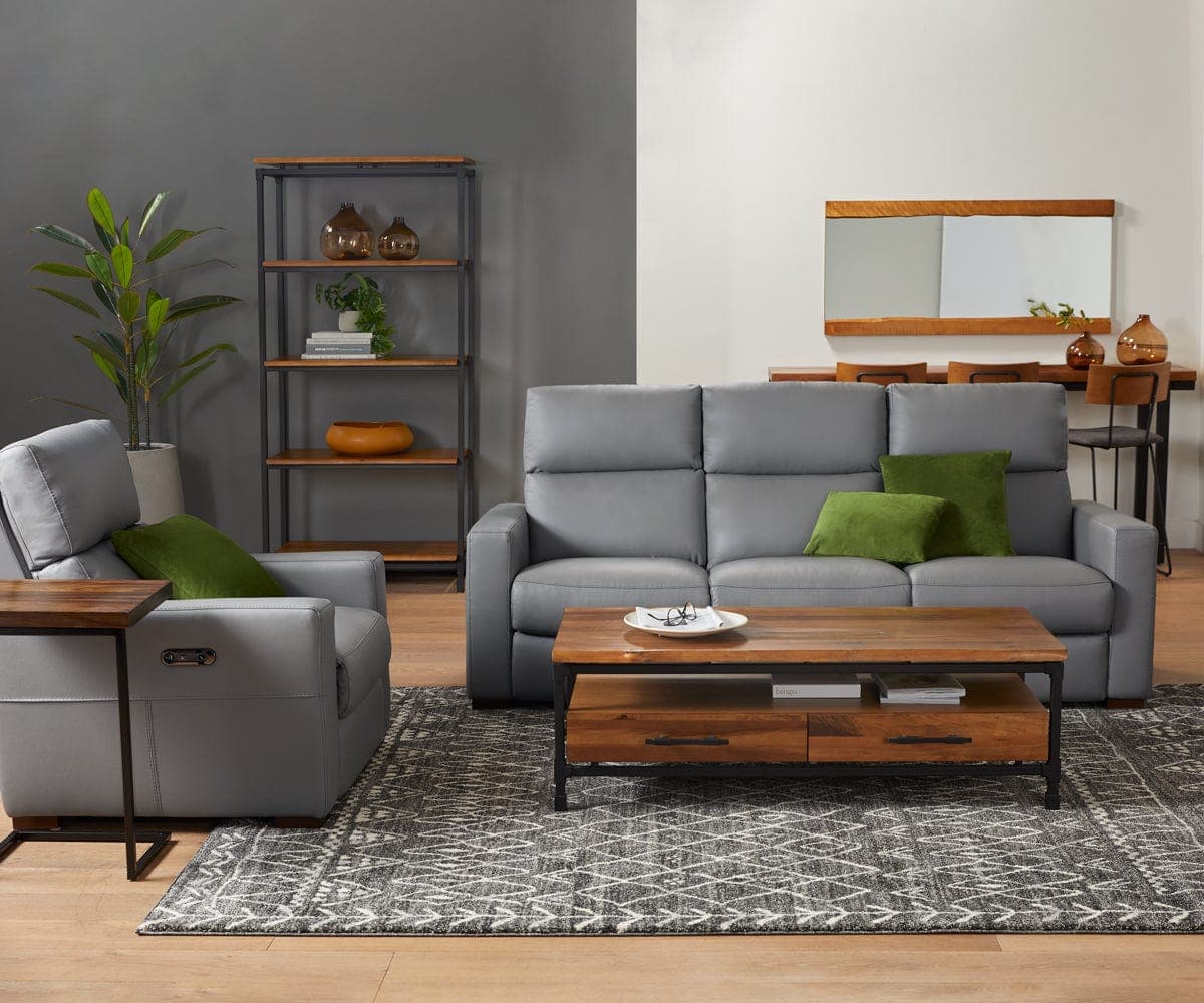 Fauteuil inclinable électrique en cuir Luka