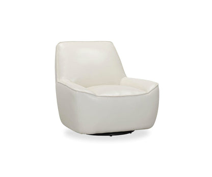 Chaise pivotante en cuir Rost