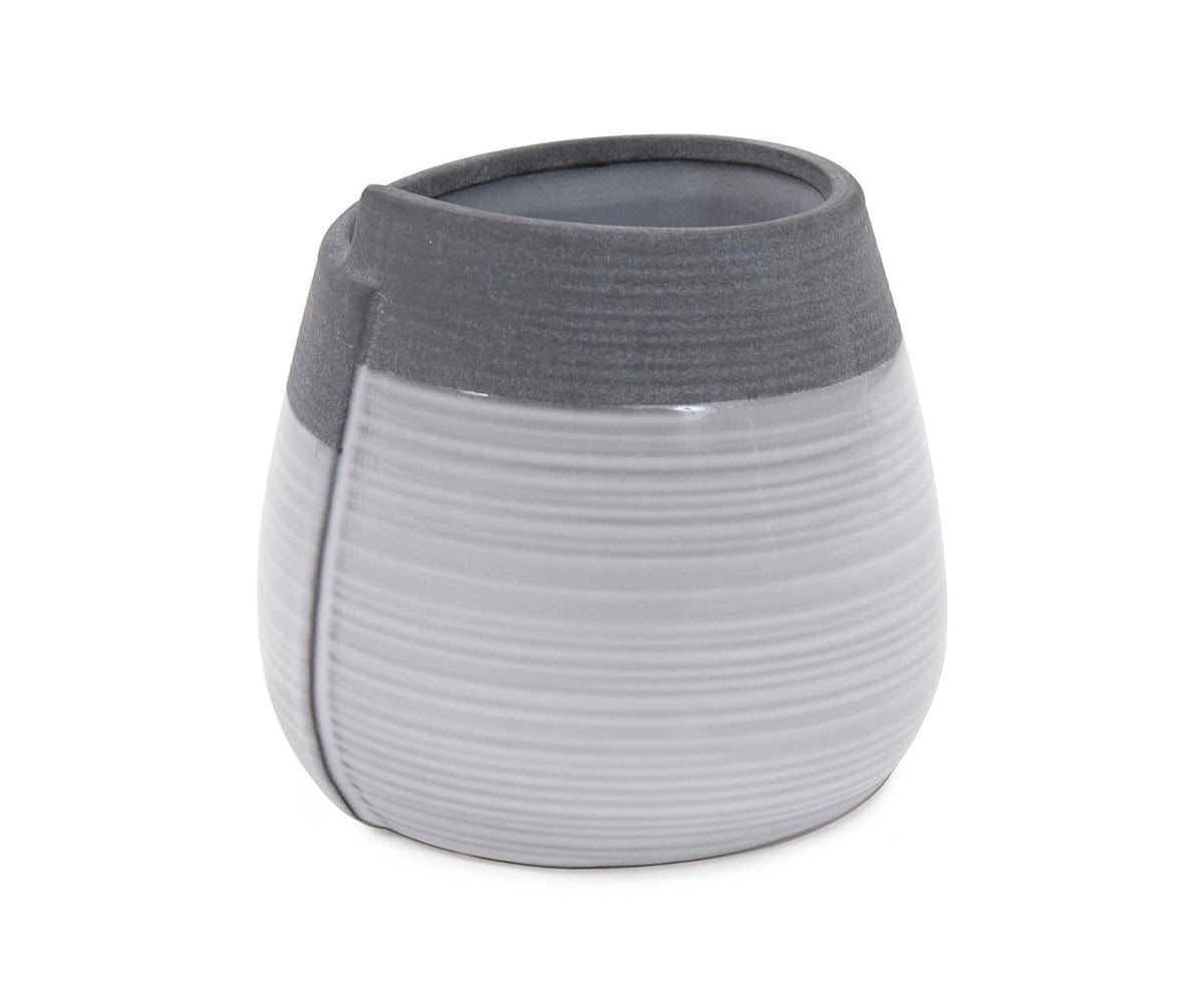 Vase roulé bicolore