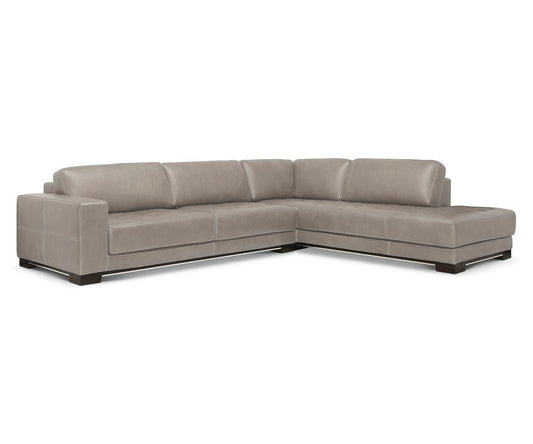 Canapé sectionnel droit en cuir Andreas