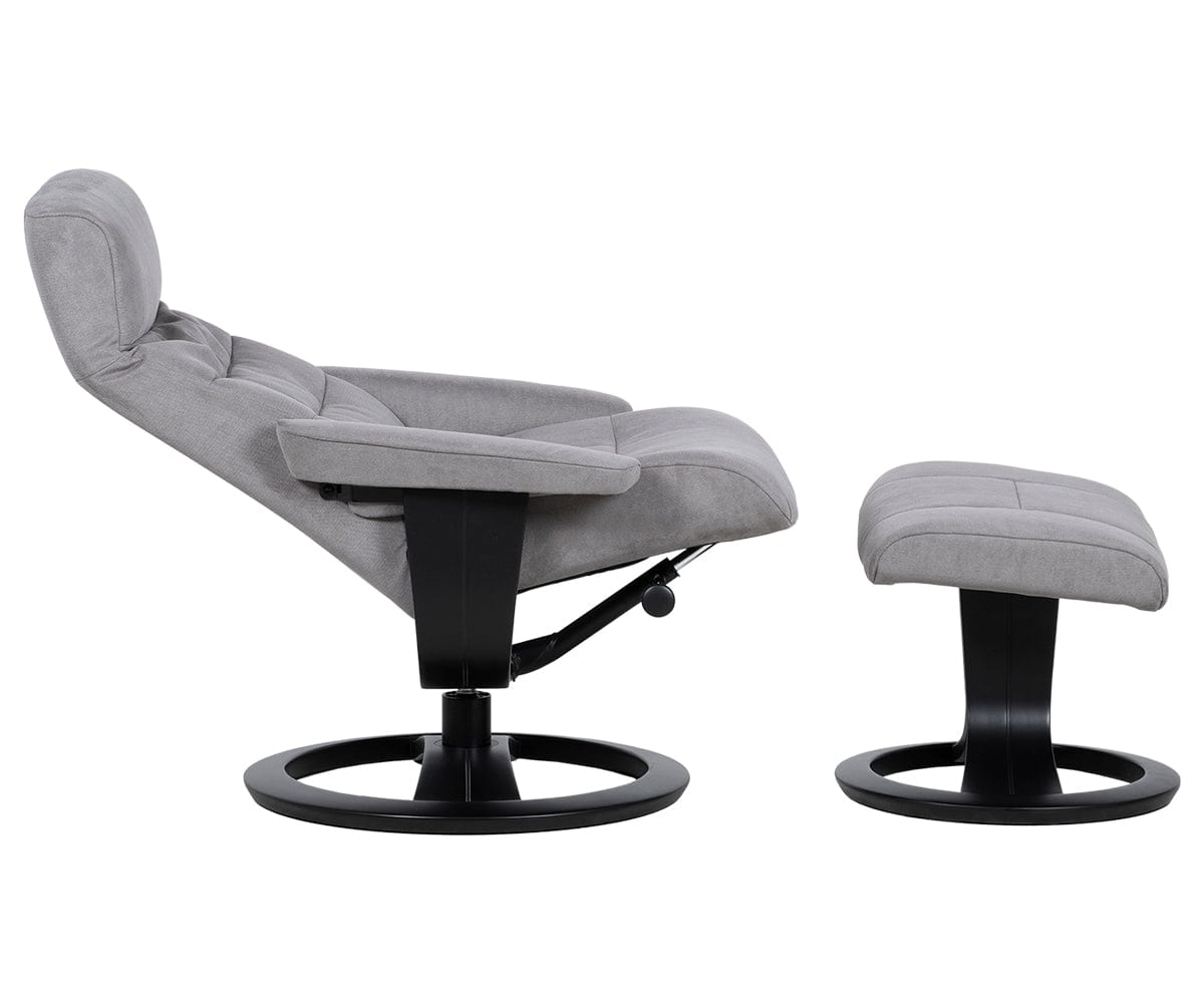 Fauteuil inclinable et ottoman Hans