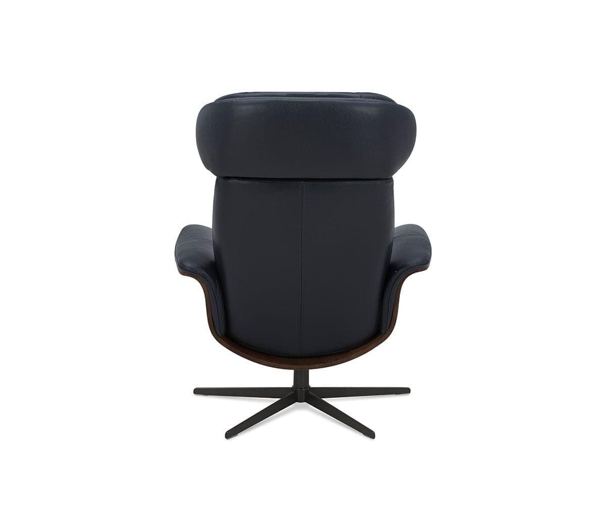 Fauteuil inclinable et ottoman en cuir Alvar